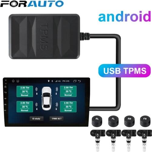 Spare Tyre Internal External Sensor USB TMPS Android TPMS for Car Radio DVD Player Tire Pressure Monitoring System