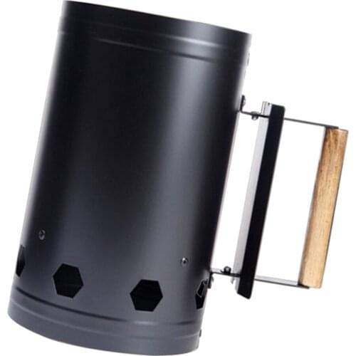 BBQ Barbecue Chimney Starter Charcoal Grill Steel Quick