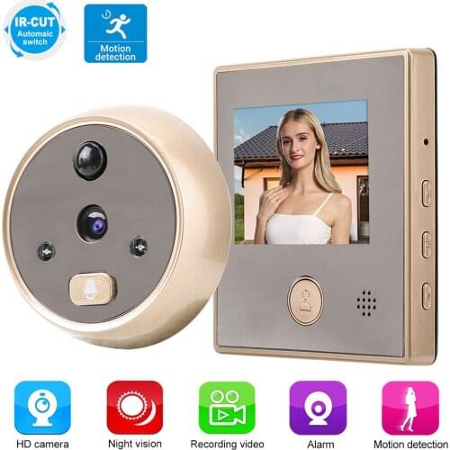 2.8" HD Screen Display Home Smart Video Doorbell Camera Security Door Viewer Digital Door Eye Security Motion Detection Choose
