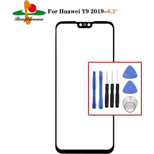 Outer Screen For Huawei Y9 2019 JKM-TL00 JKM-LX1 JKM-LX2 Front Touch screen Panel LCD Display outer Glass Cover Lens Replacement