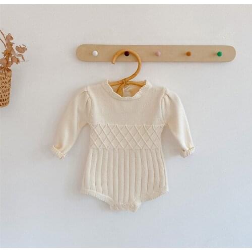 Knitted Baby Clothes Newborn Baby Romper Jumpsuit Cotton Baby Sweaters Girls omper Infant Baby Jumpsuit Boy Onesie Overalls