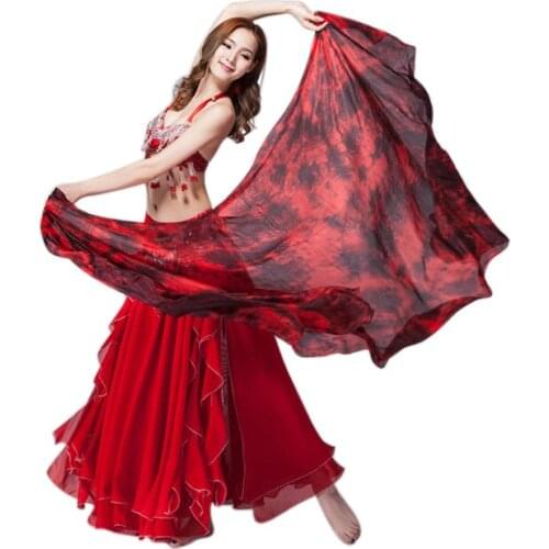 Women Belly Dance 100% Silk Stage Shawl Veil Bellydance Accessories 250x110cm Women Scarf Costumes Belly Dance Veils 3 Colors