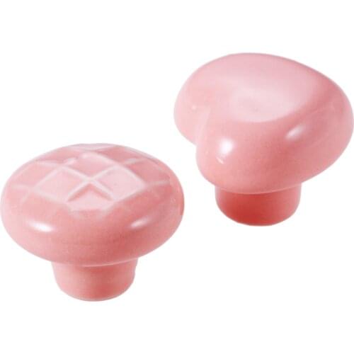1pc Pink Ceramic Door Drawer Knobs Love Heart Childrens Room Furniture Handles Cupboard Pull Handles Cabinet Handles and Knob