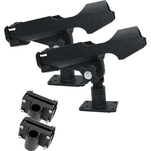 2Pcs Fishing Rod Holder for Kayak Yacht Bracket Fishing Tackle Tool 360 Degrees Rotatable Rod Holder With Screws For Boat