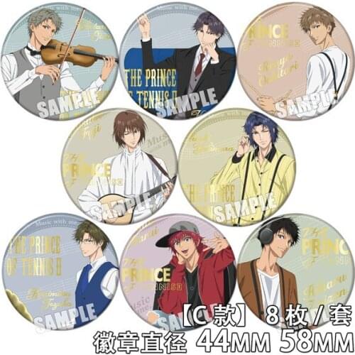 58mm Anime Prince of Tenni Syusuke Ryoma Echizen Badges Brooch Buttons On backpack