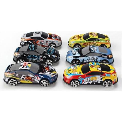 6Pcs Alloy Iron Shell Mini Toy Graffiti Car Diecast Racing Pull Back Model Car Truck Vehicle Kids Toys For Children Boys Gifts