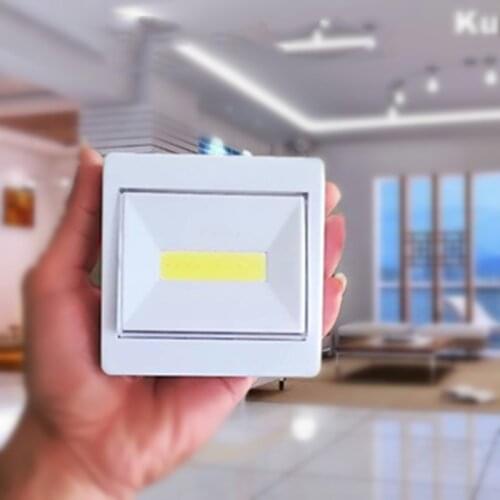 3W COB LED Wall Switch Wireless Closet Cordless Dimmable Night Light Battery Operated SCVD889