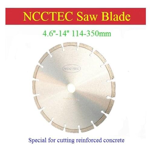 4.6''-14'' diamond saw blade for cutting High hardnes reinforced concrete thick steel bars | 114-350mm road bridge cutting disc