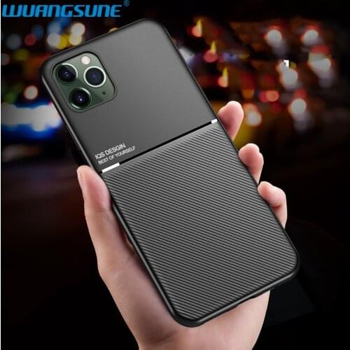 For iphone 12 Pro Max 12mini texture Tpu soft edge phone case car magnetic anti-fall protective cover