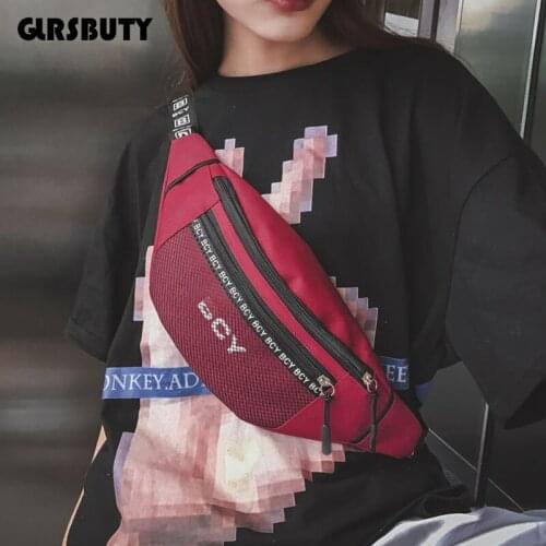 2019 Nylon Waist Bag GLRSBUTY Women Belt Bag Men Fanny Pack Fashion Colorful Bum Bag Travel Purse Phone Pouch Pocket
