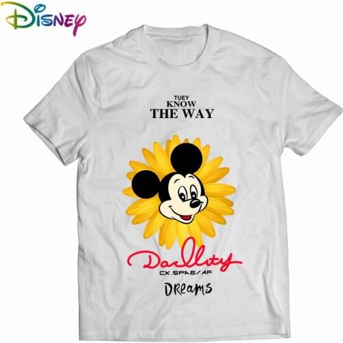 Cartoon Mickey Disney Tshirt Tops Summer casual oversized Women T-shirts Ulzzang hip hop Streetwear Harajuku short sleeve tshirt
