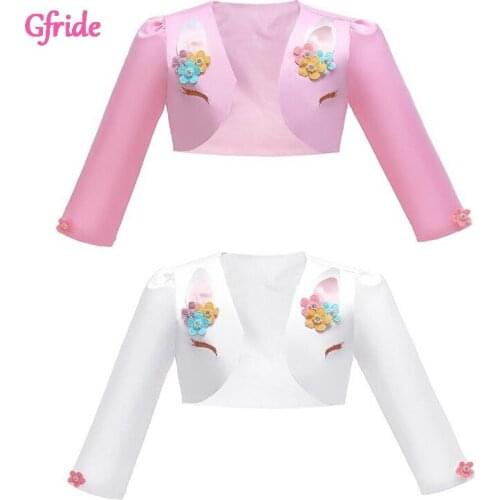 Girls Cardigan Unicorn Jackets 2020 Fall Winter Girl Cute Sweet Girls Clothing Kids Children Top Flowers Jacket Girls Autumn