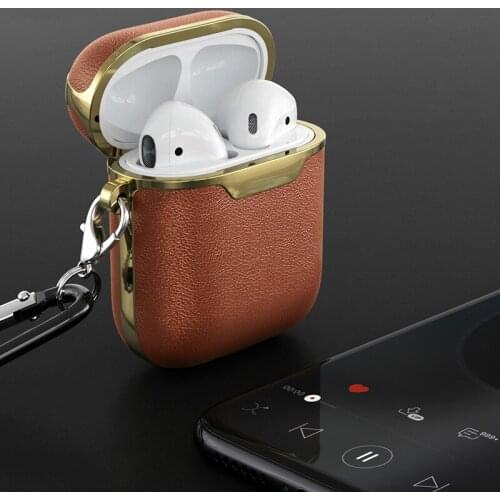 Leather Case for Airpods Wireless Earphone Cover Cases for Air Pods Box Case Protective Skin Cover for Apple Airpods Case