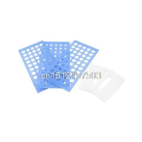Laboratory Lab Blue Plastic 50 Socket 13mm Diameter Test Tube Stand Holder