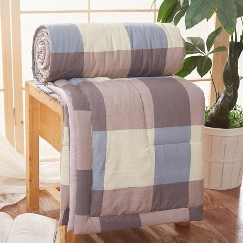 2021 New Washed Cotton Summer Cool Quilt Summer Quilt Gift Quilt Without Printing Simple Air-Conditioning Quilt