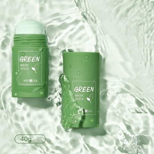 Green Tea Deep Cleansing Solid Mud Mask Stick Mask To Remove Grease Blackheads Oil Control Moisturizing Skin Care