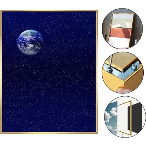High quality Metal Picture Frame For Wall Poster Frame Pictures Classic Aluminum Photo Frames For Wall Hanging Diamond Painting