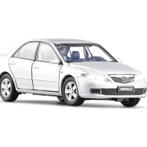 1/32 2008 Mazda 6 Classic Alloy Car Model Steering Shock Absorber Six-door Light Model Car Simulation Metal Toy Vehicle
