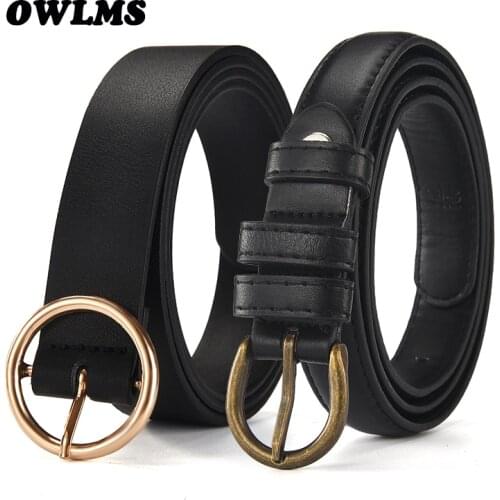 Fashion dress cintos para mulheres accessories sweater thin belt female brief cinto feminino small strap PU leather black jeans