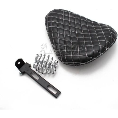 Motorcycle Retro Black Leather Style Solo Seat For Harley 1200 883 48 72 Sportster Chopper Bobber Custom