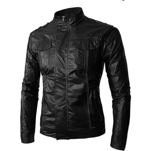 MRMT 2021 Brand New Mens Jackets Collar Leather Overcoat for Male Leather Jacket Outer Wear Clothing Garment