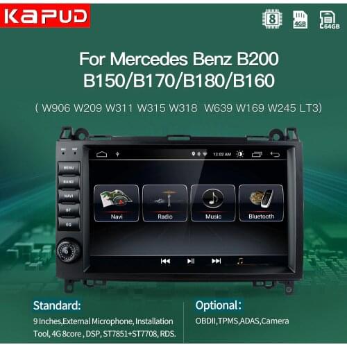 Kapud Multimedia Auto Auto Radio Stereo Receiver Android Navigatie Voor Mercedes Benz B200 W169 W245 W639 Viano Vito DSP Gps DVD