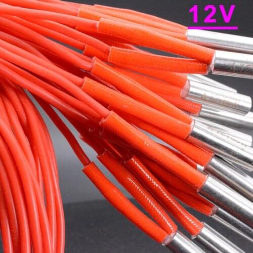 3D Printer 6*20MM 12V/24V 40W 60W Heater Cartridge with 100CM Silicone Cable for V5 V6 Volcano MK8 ender3 CR10 S Hotend Parts