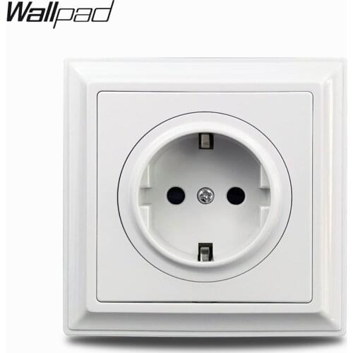 Wallpad White Cream EU French UK Universal Wall Power Socket USB Charger TV CAT6 Satellite HDMI Outlet L6 Range