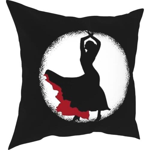 Flamenco Dancer Pillow Cover Home Decor Dance Spain Spanish Cushion Cover Throw Pillow for Car Double-sided Printing Gift Idea