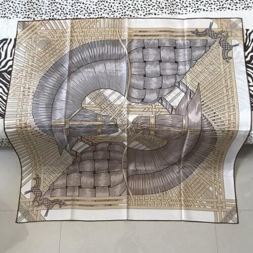 New Arrival 100% Silk Scarf Wraps Foulard Women Autumn Charming Square Shawl Cape 35"