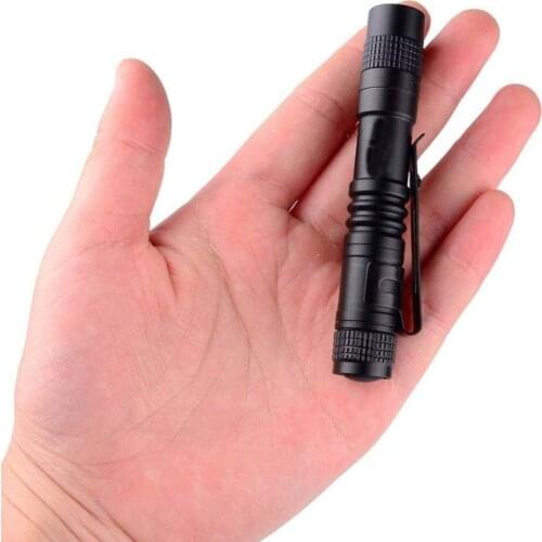New Portable Mini Flashlight pen torch Super Small Mini AAA XPE-R3 LED Lamp Belt Clip Light Pocket torch with holster Penlight