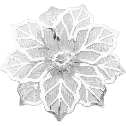 Napkin Organisers Ring Mat Simulation Hollow Out Fashion 12PCS Durable New Golden Alloy For Wedding Party Dinner Table Decor