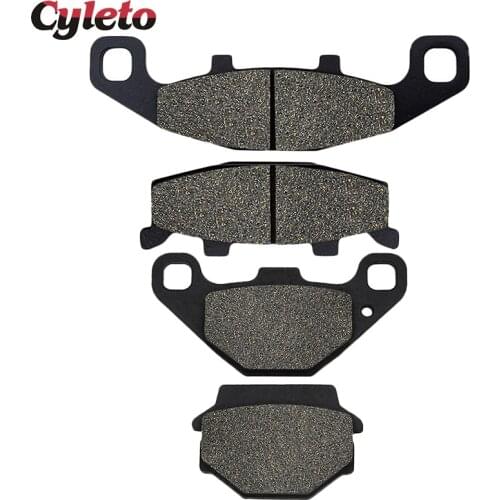 Cyleto Motorcycle Front and Rear Brake Pads for KAWASAKI ZZR 250 ZZR250 EX250 EX 250 1990-2001