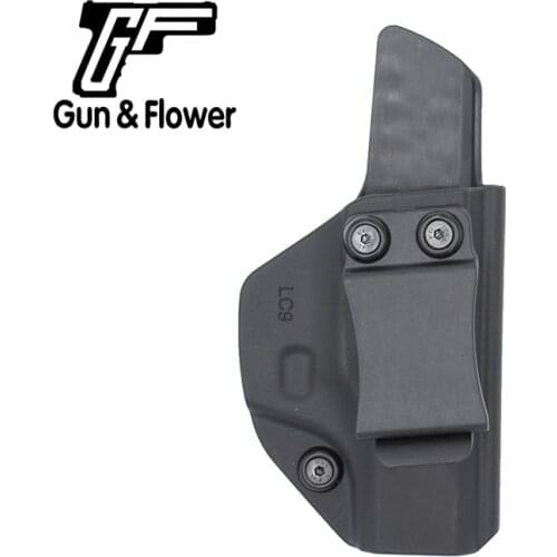 Gun&Flower Tactical Polymer Pistol Holsters PA66 Material Inside The Waistband Plastic Pistol Pouch for Ruger LC9