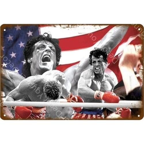 Classic Movie Poster Film Star Rocky Shining Elvis Pulp Fiction Club Wall Decor Tin Signs Vintage Metal Plaque YI-060
