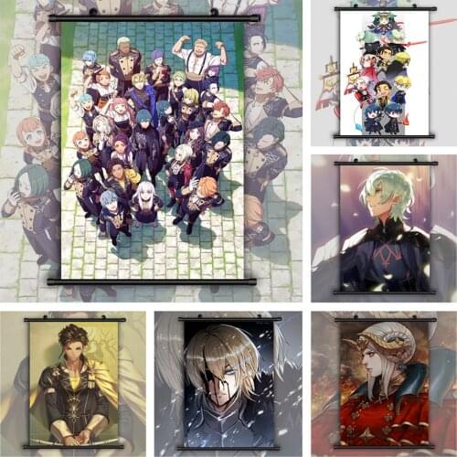 Fire Emblem Three Houses Byleth Edelgard Claude Dimitri Sothisu Anime manga wall Poster Scroll