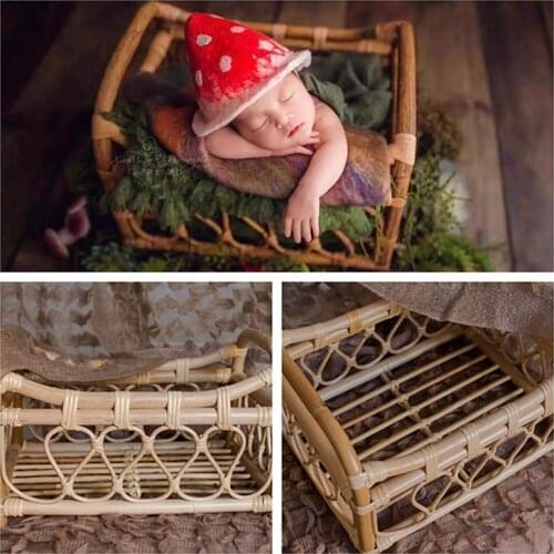 Newborn Photography Props Accessories Handmade Retro Woven Basket Fotografie Newborn Boy Studio Baby Props for Photography Shoot