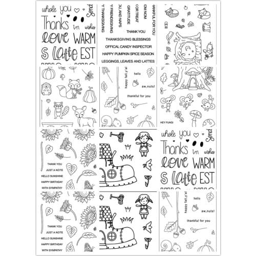 11x16 English Transparent Clear Silicone Stamp/Seal for DIY scrapbooking/photo album Decorative card making