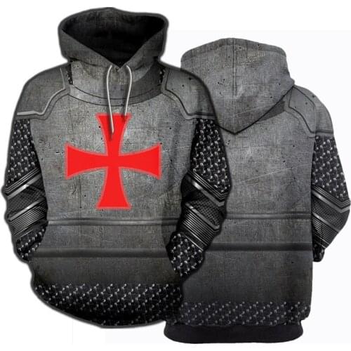 Dark Gray Templar Order Hoodies Men Women Fashion Casual Hooded Sweatshirts Streetwear Oversized Pullover Outerwear