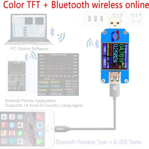 UM25C DC USB tester Voltmeter ammeter current voltage meters capacity monitor qc2.0 quick charger Battery Power Bank detector