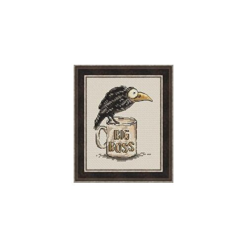 Crow on the Cup-Male MM200303 cross stitch 11CT 18ct 14ct cotton thread embroidery DIY handmade needlework