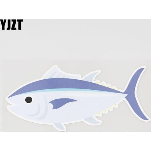 YJZT 15.7CMX7.3CM Individualization Fish Car Sticker Superior Quality Pvc Decal 6A-0287