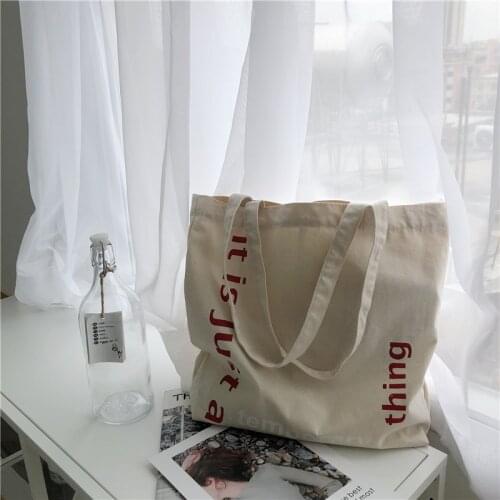 Big Size Ulzzang Women Canvas Shoulder Bags Cotton Cloth Fabric Handbag Casual Tote Books Bag Cute Shopping Bags