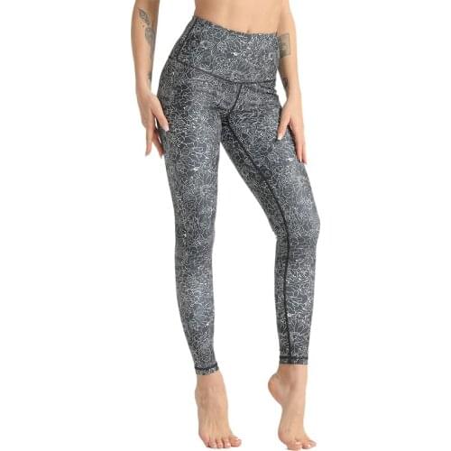 New Fashion 2021 Flowers Printing Elasticity Leggings Stretchy High Waist Fitness Pant Legins Casual Yoga Pants For Women