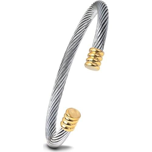 Ladies Multiple Twisting Bangle Wholesale Fashion Jewelry 316L Stainless Steel Bracelets Bangles For Women