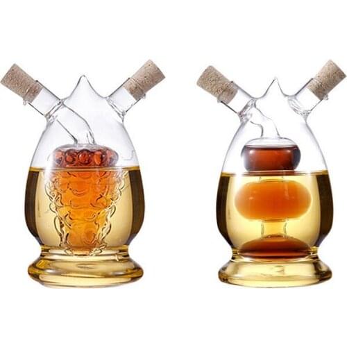 1pc Nordic amorous feelings Creative the leak oil pot/glass condiment bottles sealed pot/soy sauce vinegar bottle for bar X004