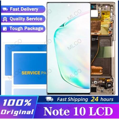 100% Original Dynamic AMOLED LCD Display Touch Screen Digitizer for Samsung Galaxy Note 10 N970F N970 N9700 Repair Parts