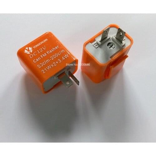 12VDC Motorcycle steering lamp Electric control relay adjustable flasher relay for LED flasher