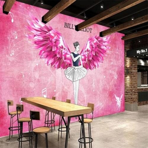 Customized 3D wallpaper mural industrial style cement wall dance yoga piano room living room bedroom background wall decoration