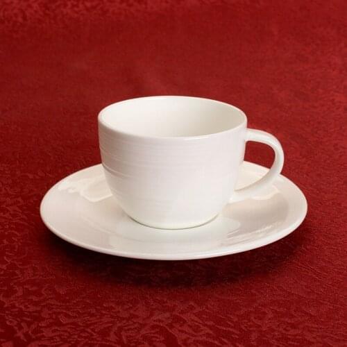 45% bone powder,european standard fine bone china porcelain Spiral pattern Espresso cup coffee cup craft tea cup with saucer